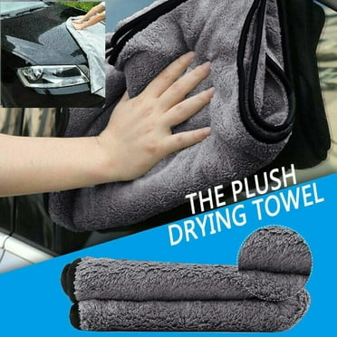 Microfiber Towels for Cars Drying Plush Extra Large Ultra Soft Absorbent Auto Detailing Cleaning Cloth, Lint-Free, Streak-Free, 16'' x 16'' - Pack of 1