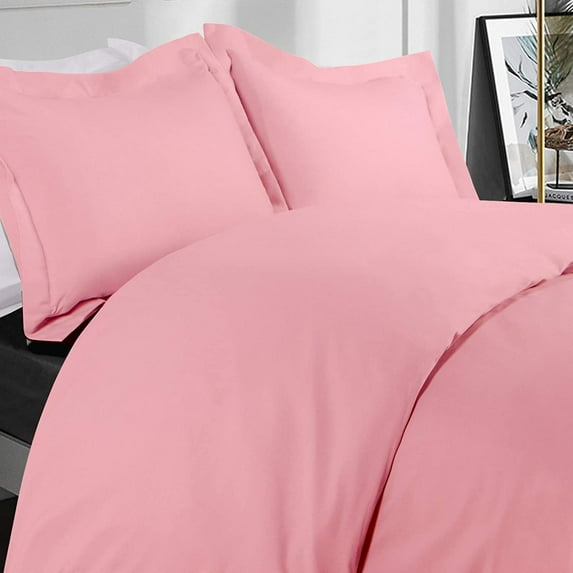 Microfiber Twin Duvet Cover Set, 2 Pieces Solid Color Zipper Closure Comforter Cover Set for Kids