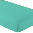 thumbnail image 1 of Microfiber Twin XL Fitted Bottom Bed Sheets 1800 Ultra Soft and Comfy - 15" Deep Pocket, 39" x 80" Great for Dorm Room, Hospital & Split King Dual Adjustable Beds (Aqua Blue, Twin XL), 1 of 7