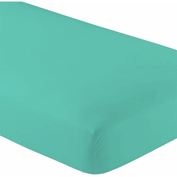 Microfiber Twin XL Fitted Bottom Bed Sheets 1800 Ultra Soft and Comfy - 15" Deep Pocket, 39" x 80" Great for Dorm Room, Hospital & Split King Dual Adjustable Beds (Aqua Blue, Twin XL)