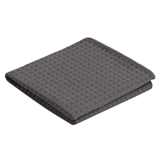Microfiber Waffle Weave Kitchen Dish Cloths, Ultra Absorbent and Solid Color Dish Towels for Kitchen Fast Drying Dishcloth for Washing Dishes,8 Pack,Black(30x30cm)