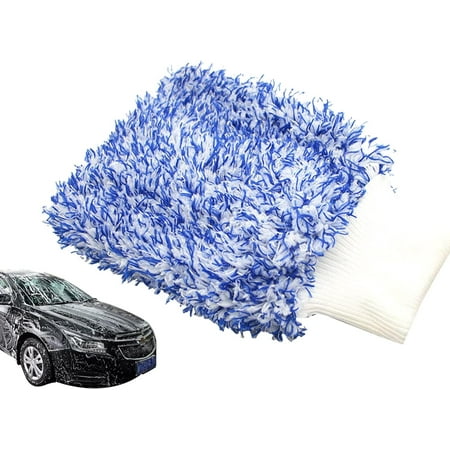 Microfiber Wash Mitt for Cars, Microfiber Wash Mitt Double-Sided for Car Cleaning, Mitts Tools Chenille Scratch-Free Car Washing Gloves Car Wash Winter Waterproof