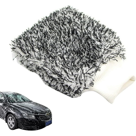 Microfiber Wash Mitt for Cars, Double-Sided Car Wash Mitt Chenille Microfiber, Microfiber Washing Gloves, Holds Tons of Sudsy Water for Effective Washing, Machine Puissance
