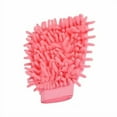 thumbnail image 1 of Microfiber Wash Mitt Chenille Reusable Gloves 7.87" X 5.9" Pink, 1 of 5