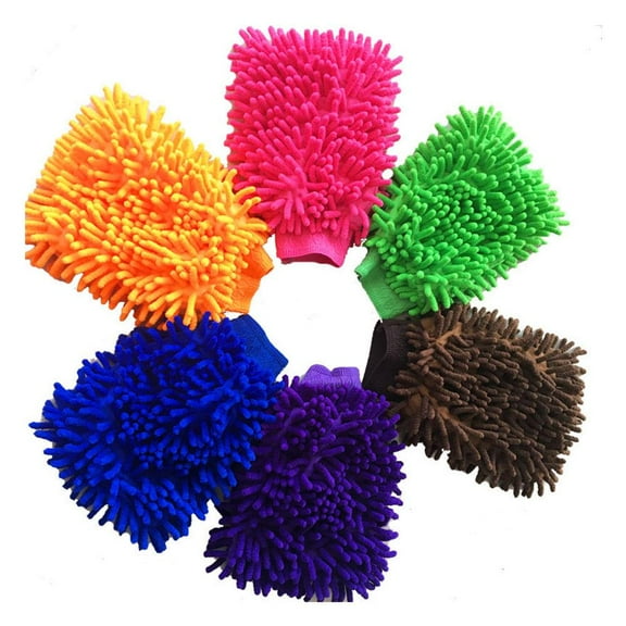 Microfiber Wash Mitt for Car and Household Cleaning, Safe & Absorbent, Fits Any Hand