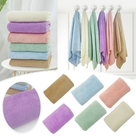 Microfiber Washcloths, Multicolor Soft Face Towels (29 x 13 Inch) - Absorbent Gym & Bath Towel for Spa, Travel, Home - Quick-Drying Skin-Friendly Hand Towels