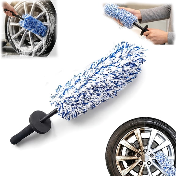 Microfiber Wheel Brush – Rim Cleaner for Car Wheels, Tires, Detailing Tool