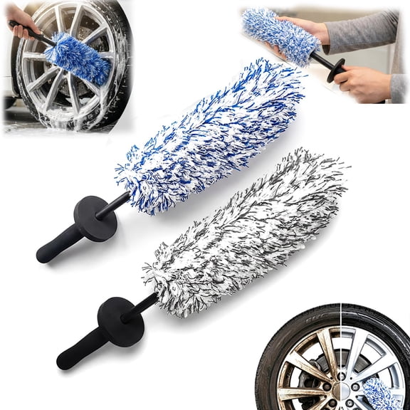 Microfiber Wheel Brush – Rim Cleaner for Car Wheels, Tires, Detailing Tool