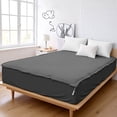 thumbnail image 1 of Microfiber Zipper Fitted Sheet King Size 78X80 - Includes 2 Zip On Sheets +1 Bottom Fitted Base - Fit's 16” In Deep Pocket - Easy to Change,Soft,Smooth -Fitted Sheet - Dark Grey Color, 1 of 9