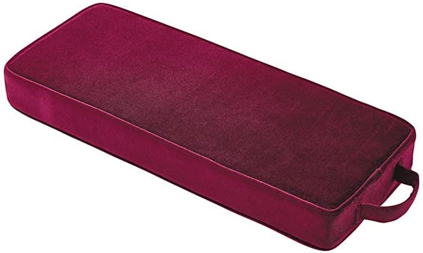Microfiber and High Density Foam Personal Prayer Kneeler Pad, Burgundy, 18 3/4 Inch