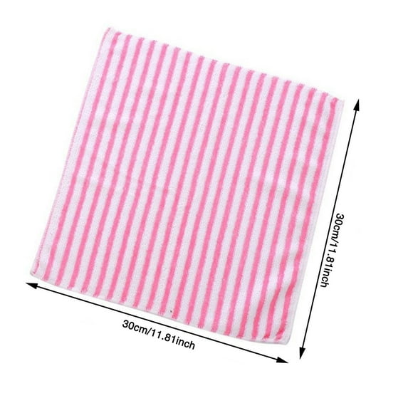 Microfiber cleaning cloth Lint-free cloth Restaurant style rag 5 Pack Microfiber Dish Cloth For Washing Dishes Striped Dish Towel Rags Best Kitchen Washcloth Cleaning Cloths Random Color 12