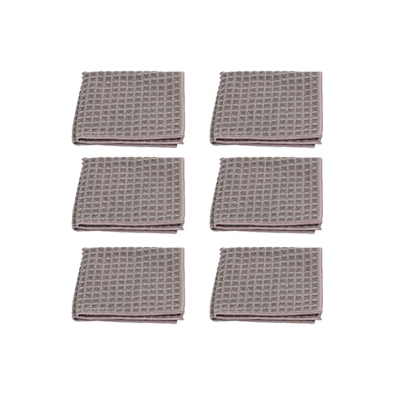 Microfibre Cleaning Cloths for Kitchen Dish Washing Up, Reusable High Absorbency Rags for Glass and for Surfaces, Scratch-Free Soft Towels for Home Bathroom Car, 30x30cm, 6 Pack(brown)