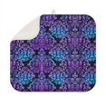 thumbnail image 1 of Microfibre Drying Mat for Kitchen Aqua and Purple Damask Pattern Dish Drying Drainer Mat Absorbent Drying Mat Washing Up for Glass, Plate & Cup 16inch X 18inch, 1 of 7