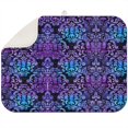 thumbnail image 1 of Microfibre Drying Mat for Kitchen Aqua and Purple Damask Pattern Dish Drying Drainer Mat Absorbent Drying Mat Washing Up for Glass, Plate & Cup 16inch X 18inch, 1 of 5