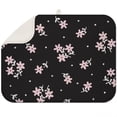 thumbnail image 1 of Microfibre Drying Mat for Kitchen Beautiful Pink Flower Dish Drying Drainer Mat Absorbent Drying Mat Washing Up for Glass, Plate & Cup 16inch X 18inch, 1 of 5