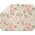 thumbnail image 1 of Microfibre Drying Mat for Kitchen Beautiful Pink Roses Bush Dish Drying Drainer Mat Absorbent Pioneer Drying Mat Washing Up for Glass, Plate & Cup 18inch X 24inch, 1 of 5