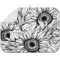 thumbnail image 1 of Microfibre Drying Mat for Kitchen Cute White and Black Sunflower Dish Drying Drainer Mat Absorbent Drying Mat Washing Up for Glass, Plate & Cup 18inch X 24inch, 1 of 5