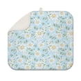 thumbnail image 1 of Microfibre Drying Mat for Kitchen Daisy Flower Watercolor Dish Drying Drainer Mat Absorbent Drying Mat Washing Up for Glass, Plate & Cup 16inch X 18inch, 1 of 7