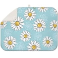 thumbnail image 1 of Microfibre Drying Mat for Kitchen Daisy Flower Watercolor Dish Drying Drainer Mat Absorbent Drying Mat Washing Up for Glass, Plate & Cup 18inch X 24inch, 1 of 5