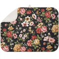 thumbnail image 1 of Microfibre Drying Mat for Kitchen Floral Collection Dish Drying Drainer Mat Absorbent Pioneer Drying Mat Washing Up for Glass, Plate & Cup 18inch X 24inch, 1 of 5