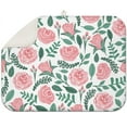 thumbnail image 1 of Microfibre Drying Mat for Kitchen Hand Drawn Roses Dish Drying Drainer Mat Absorbent Pioneer Drying Mat Washing Up for Glass, Plate & Cup 18inch X 24inch, 1 of 5