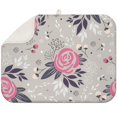 thumbnail image 1 of Microfibre Drying Mat for Kitchen Pink Flower Crown Peony Dish Drying Drainer Mat Absorbent Pioneer Drying Mat Washing Up for Glass, Plate & Cup 18inch X 24inch, 1 of 5