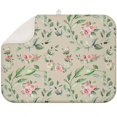 thumbnail image 1 of Microfibre Drying Mat for Kitchen Pink and White Gouache Floral Pattern Dish Drying Drainer Mat Absorbent Pioneer Drying Mat Washing Up for Glass, Plate & Cup 18inch X 24inch, 1 of 5