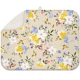 thumbnail image 1 of Microfibre Drying Mat for Kitchen Pioneer Dish Drying Drainer Mat Absorbent Colorful Floral Drying Mat Washing Up for Glass, Plate & Cup 18inch X 24inch, 1 of 5