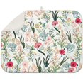 thumbnail image 1 of Microfibre Drying Mat for Kitchen Pioneer Dish Drying Drainer Mat Absorbent Colorful Floral Drying Mat Washing Up for Glass, Plate & Cup 18inch X 24inch, 1 of 5