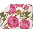 thumbnail image 1 of Microfibre Drying Mat for Kitchen Red Fresh Wild Peony Flower Dish Drying Drainer Mat Absorbent Pioneer Drying Mat Washing Up for Glass, Plate & Cup 18inch X 24inch, 1 of 5