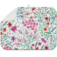 thumbnail image 1 of Microfibre Drying Mat for Kitchen Summer Flowers Pattern Dish Drying Drainer Mat Absorbent Drying Mat Washing Up for Glass, Plate & Cup 16inch X 18inch, 1 of 3