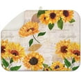 thumbnail image 1 of Microfibre Drying Mat for Kitchen Sunflower Colorful Floral Dish Drying Drainer Mat Absorbent Drying Mat Washing Up for Glass, Plate & Cup 18inch X 24inch, 1 of 5