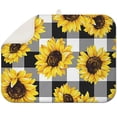 thumbnail image 1 of Microfibre Drying Mat for Kitchen Sunflower Colorful Floral Dish Drying Drainer Mat Absorbent Drying Mat Washing Up for Glass, Plate & Cup 18inch X 24inch, 1 of 5