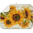 thumbnail image 1 of Microfibre Drying Mat for Kitchen Sunflower Colorful Floral Dish Drying Drainer Mat Absorbent Drying Mat Washing Up for Glass, Plate & Cup 18inch X 24inch, 1 of 5