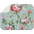 thumbnail image 1 of Microfibre Drying Mat for Kitchen Vintage Rose Print Dish Drying Drainer Mat Absorbent Pioneer Drying Mat Washing Up for Glass, Plate & Cup 18inch X 24inch, 1 of 5