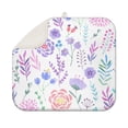 thumbnail image 1 of Microfibre Drying Mat for Kitchen Watercolor Purple Flower Pink Dish Drying Drainer Mat Absorbent Drying Mat Washing Up for Glass, Plate & Cup 16inch X 18inch, 1 of 7