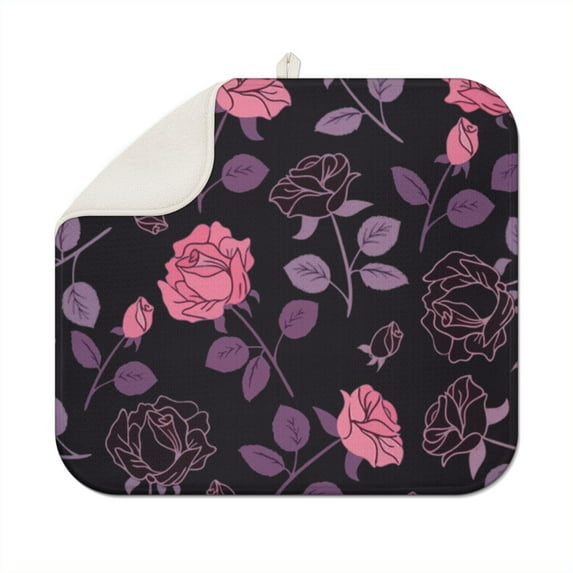 Microfibre Drying Mat for Kitchen Work Hard So I Can Have a Better Life Dish Drying Drainer Mat Absorbent Pioneer Drying Mat Washing Up for Glass, Plate & Cup 16inch X 18inch