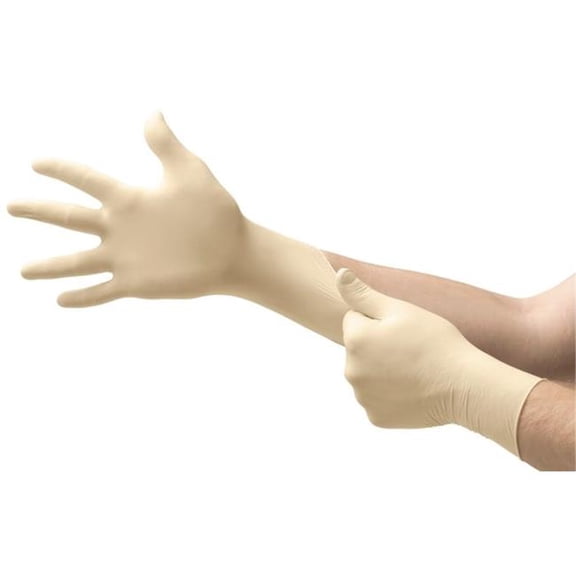 Microflex MXMF300XS-10 Case Diamond Grip Latex Disposable Gloves, Tan - Extra Small - Pack of 10