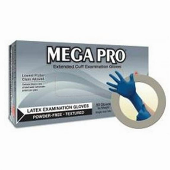 Microflex Latex Exam Powder Free Textured Gloves, Large - 50 Per Box