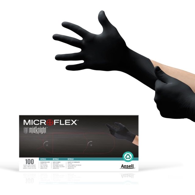 Microflex MidKnight MK296 Disposable Nitrile Gloves for Mechanics
