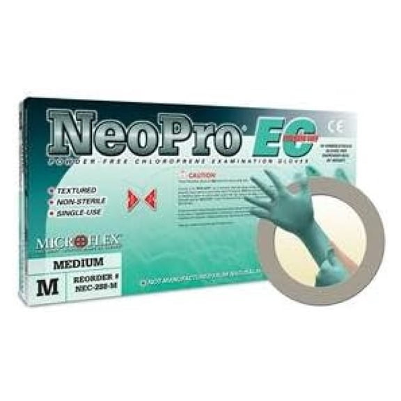 Microflex NeoPro Powder-Free Chloroprene Gloves, Microflex NPG-888-M,