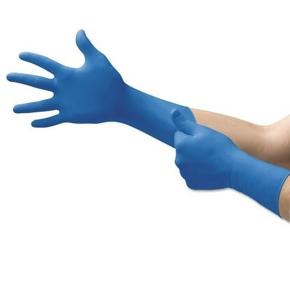 Safegrip Sg-375 Examination Gloves, Medium, Natural Rubber Latex, Blue | Bundle of 5 Boxes
