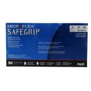 Microflex Safegrip Powder-Free Latex Examination Glove, XL, Blue 50pcs