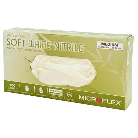 Microflex TQ-601-L Nitrile Disposable Gloves, L - Pack of 100