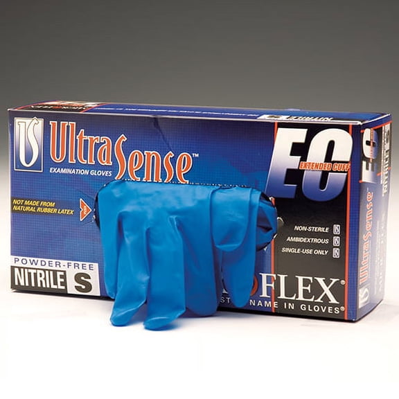 Microflex UltraSense EC Nitrile Gloves, X-Large - Model USE-880-XL, Box of 100