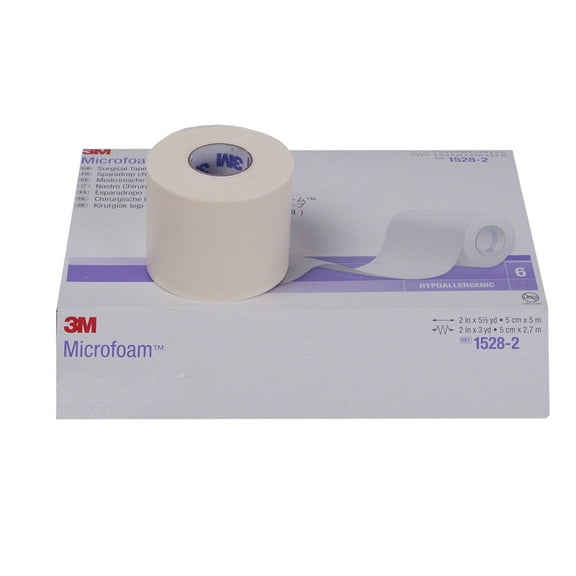 Microfoam Elastic Foam Surgical Tape 1528-2 Box of 6, White