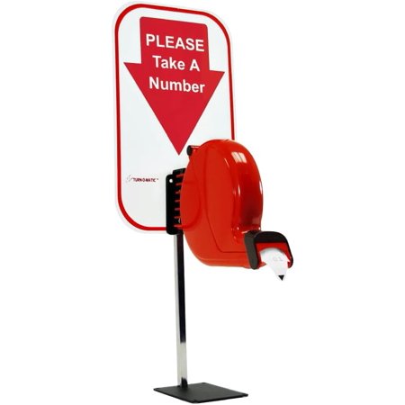 Microframe Take-A-Number System Ticket Dispenser with Free Ticket Roll