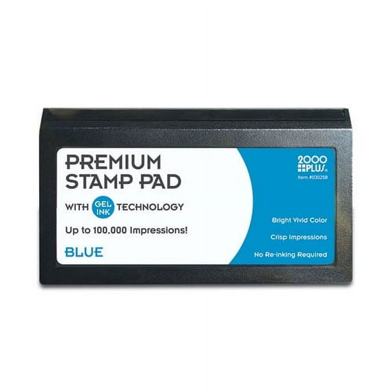 Microgel Stamp Pad for 2000 PLUS, 6.17" x 3.13", Blue | Bundle of 10 Each