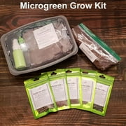 Microgreen Grow Kit - 5 Harvests Fun Pack - 5 Varieties of Microgreens Basic Salad Mix, Broccoli, Sunflower, Radish and Speckled Peas