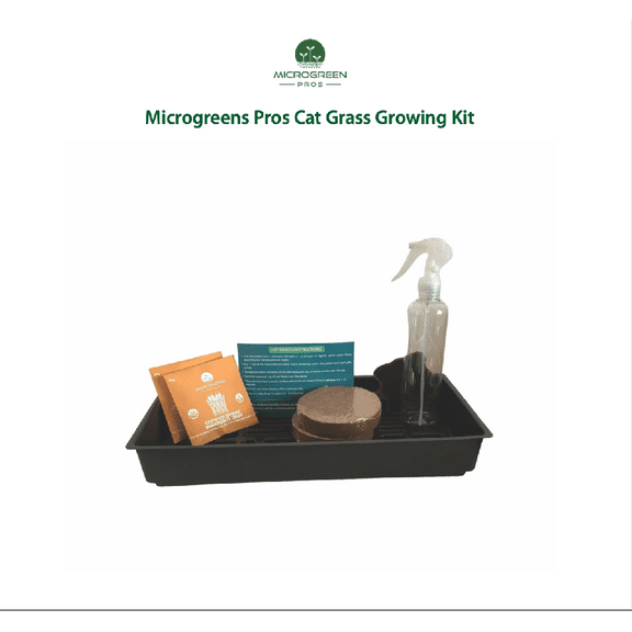 Microgreens Pros Organic Wheatgrass Cat Grass Kit Grow Healthy, Nutritious Grass for Your Pets